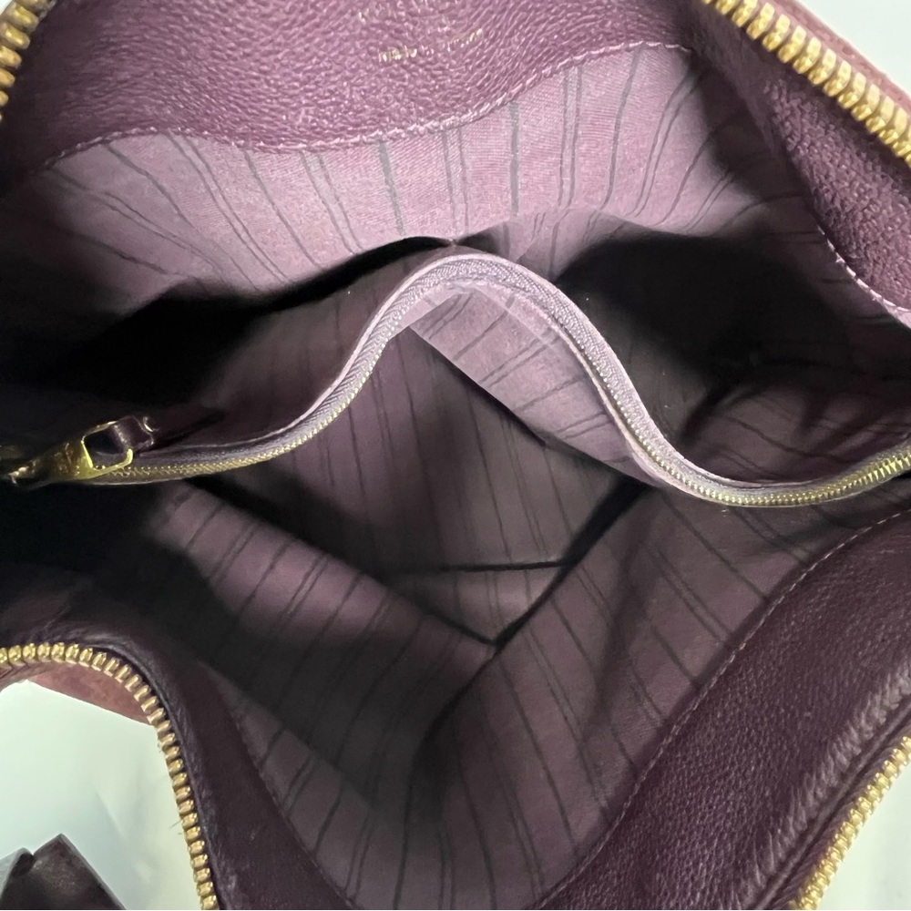 Louis Vuitton Empreinte Leather Bag Purple Audacieuse Suede Purse Authentic - Picture 11 of 16